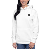 AVEZZI Box Embroidered Unisex Hoodie - White