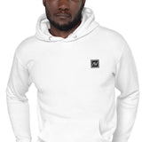 AVEZZI Box Embroidered Unisex Hoodie - White