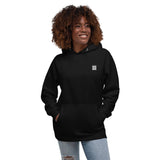 AVEZZI Box Embroidered Unisex Hoodie - Black