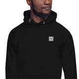 AVEZZI Box Embroidered Unisex Hoodie - Black